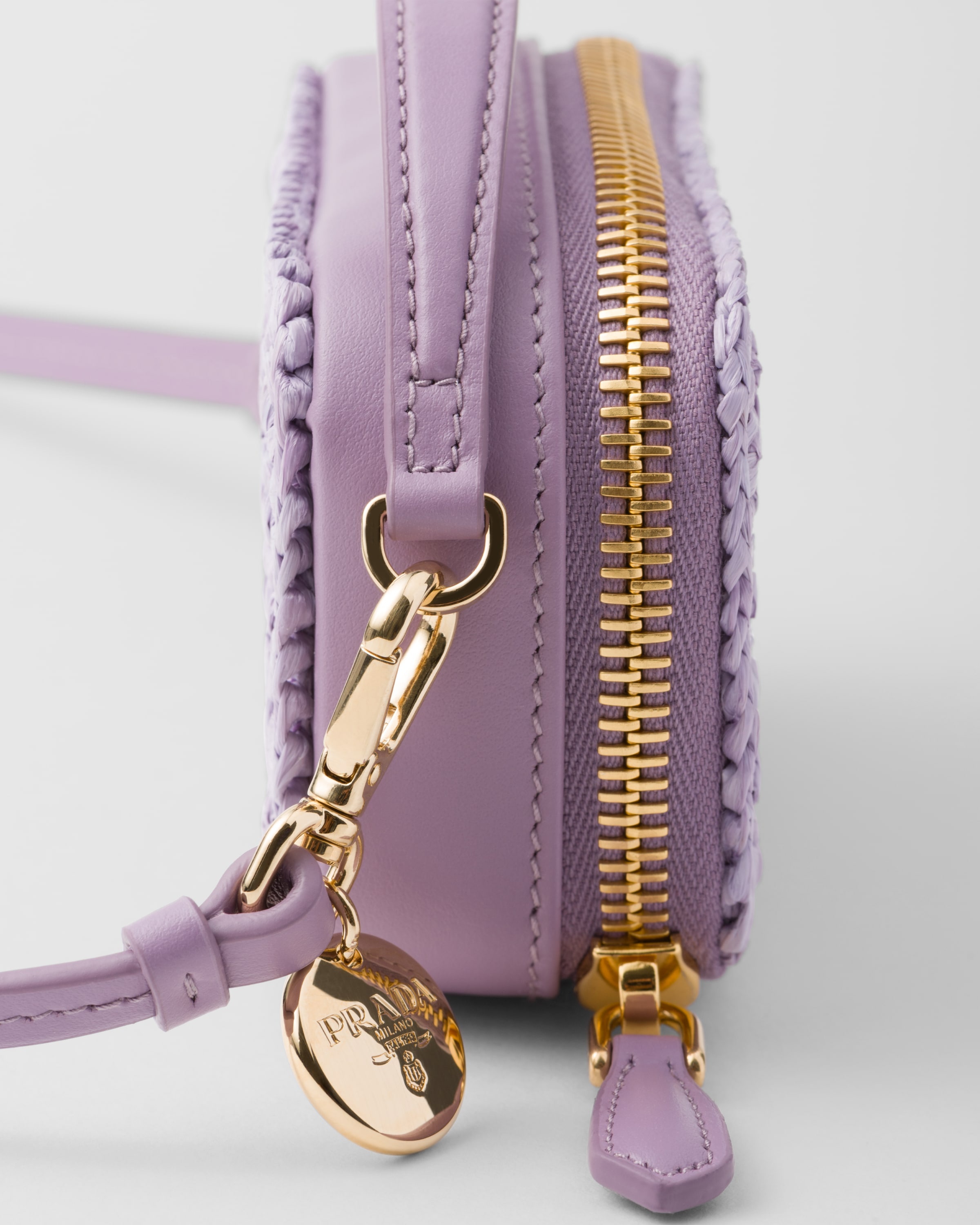 Prada Crochet and leather mini-pouch | REVERSIBLE