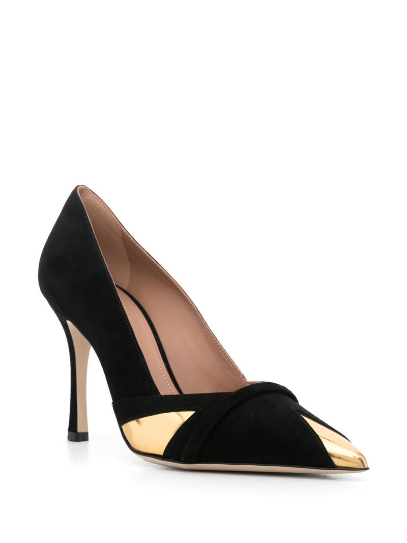 MALONE SOULIERS 100mm contrasting-panel pumps outlook