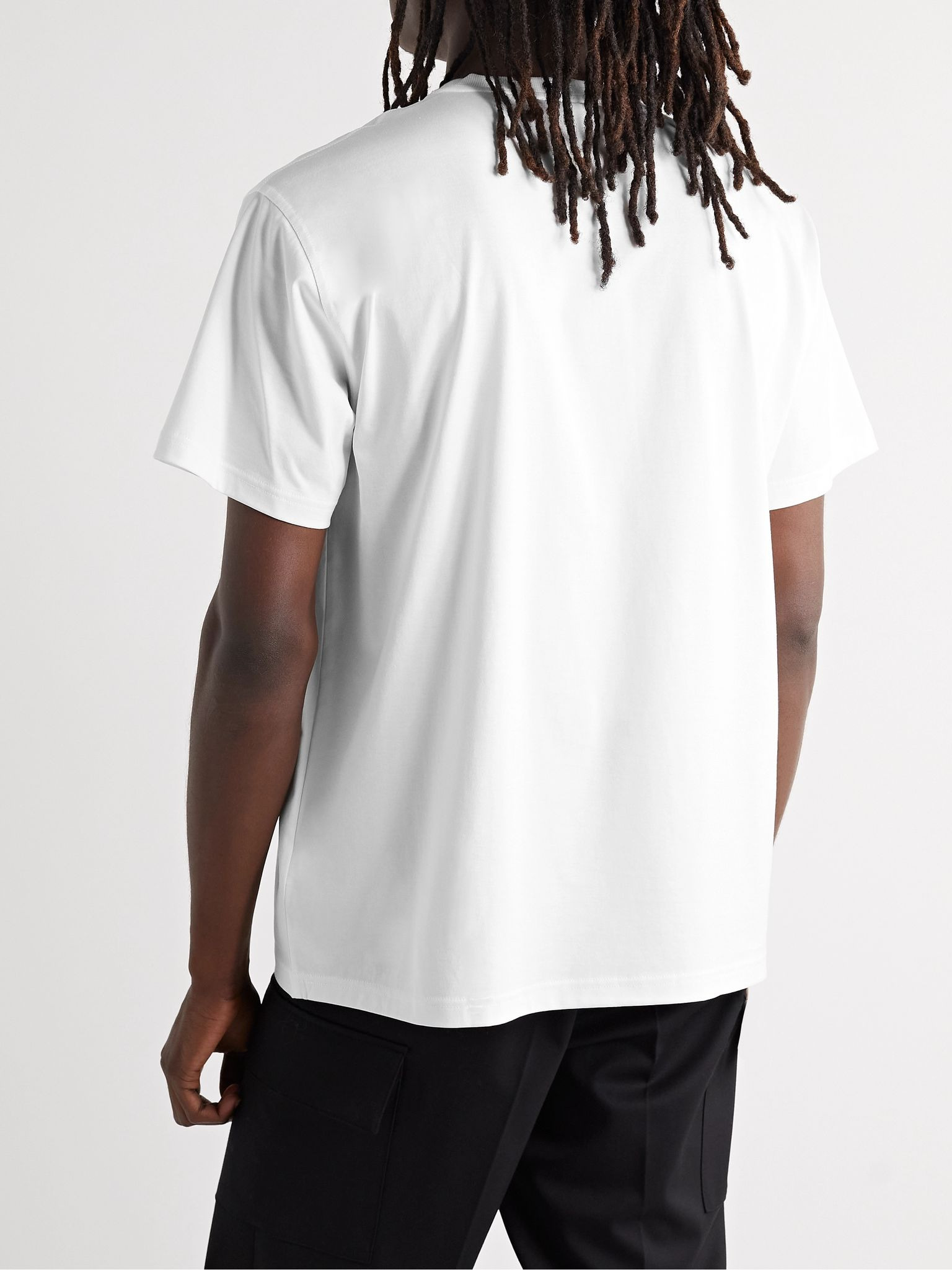 Logo-Print Cotton-Jersey T-Shirt White - 4