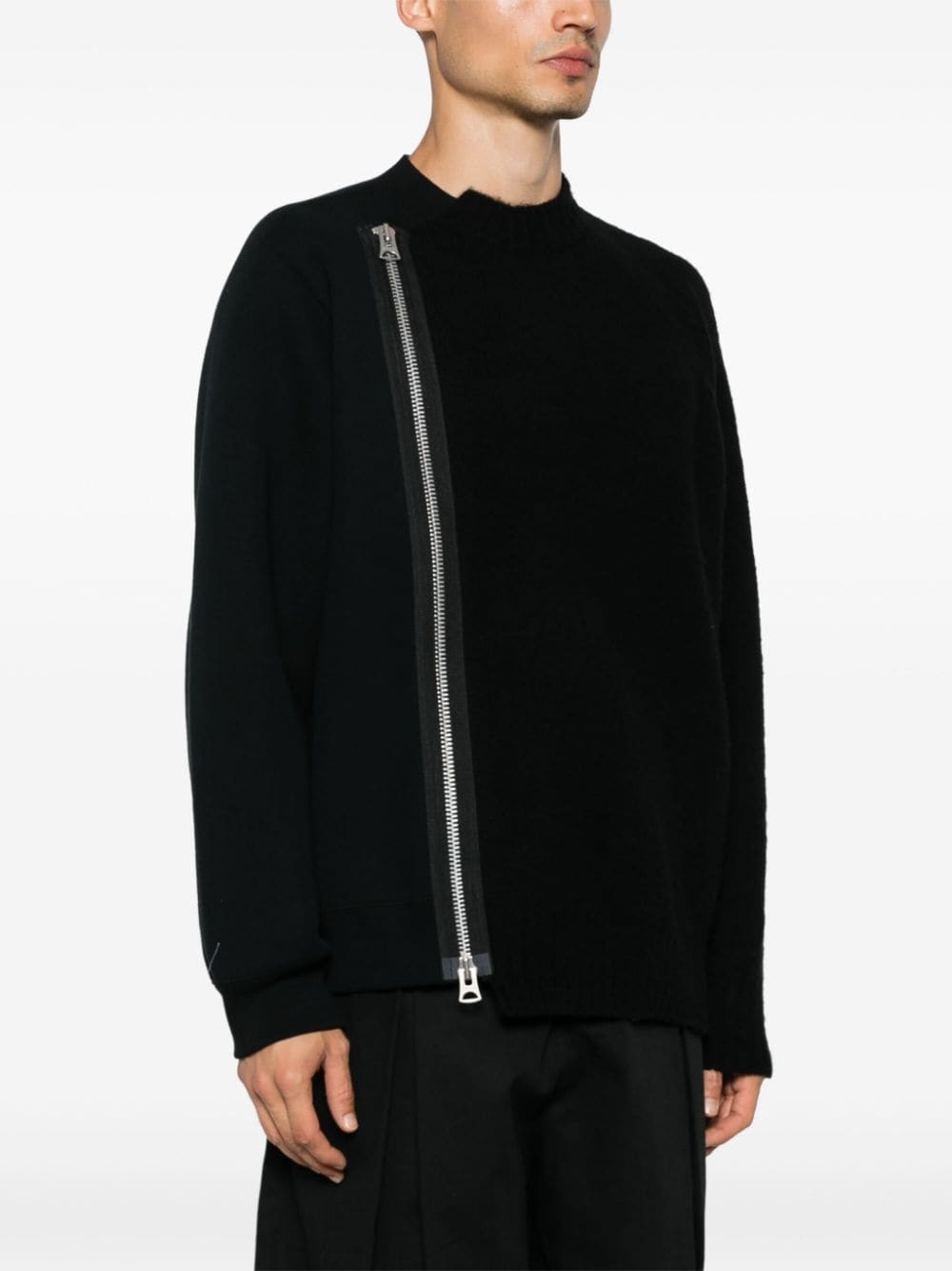 panelled-design sweatshirt - 3