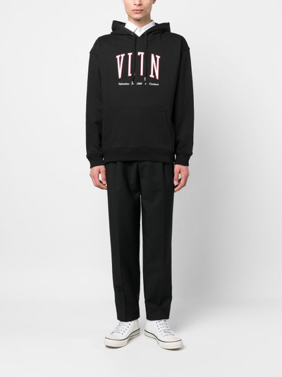 Valentino logo-print cotton hoodie outlook
