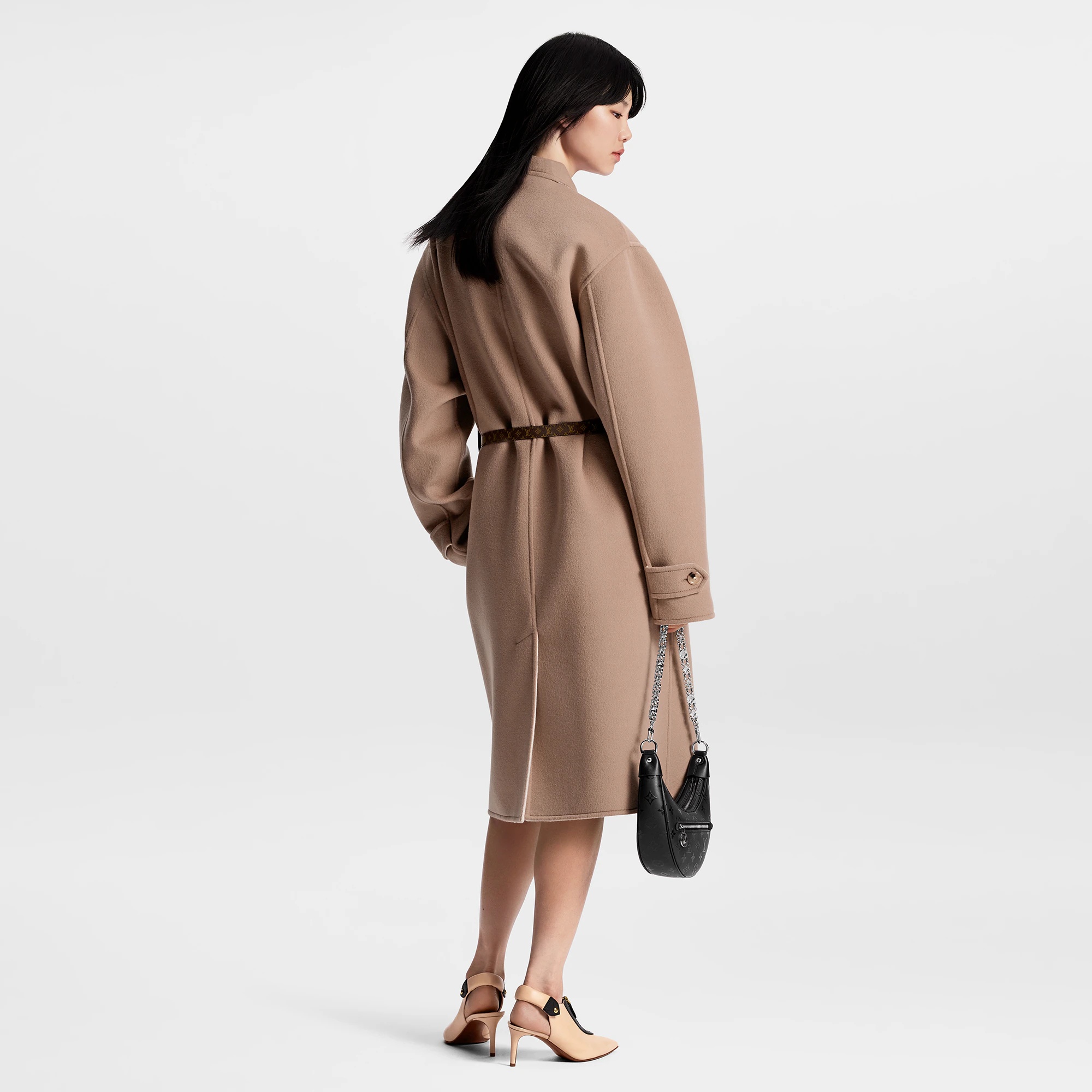 Lapel Collar Wrap Coat - 3