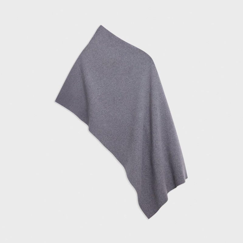 Draped Poncho in Felted Wool-Cashmere 1