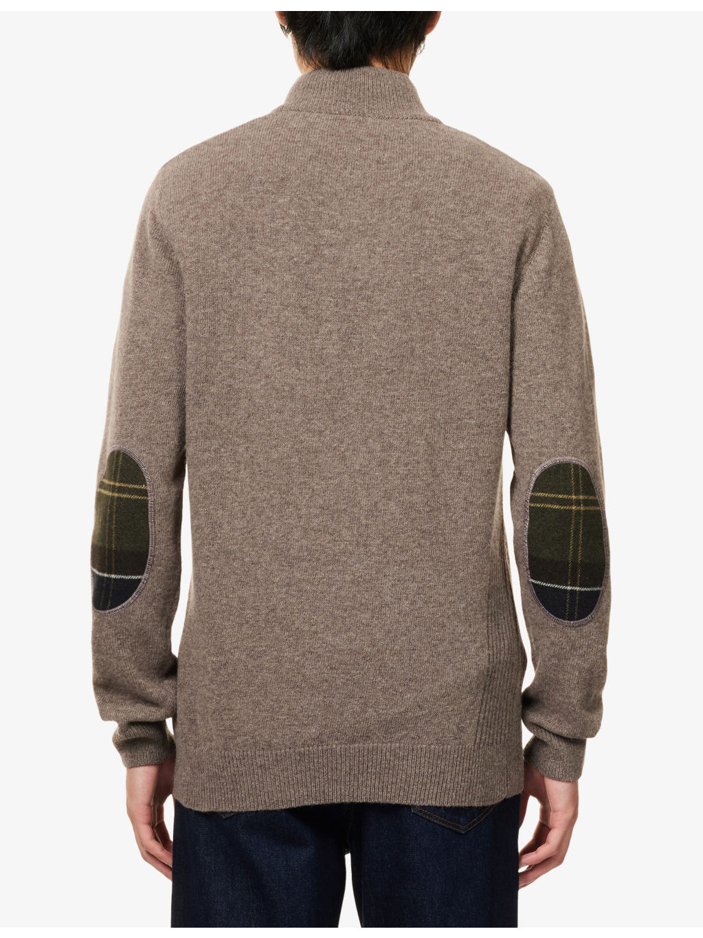 Holden Checked Elbow-Patch Wool Knitted Top - 4