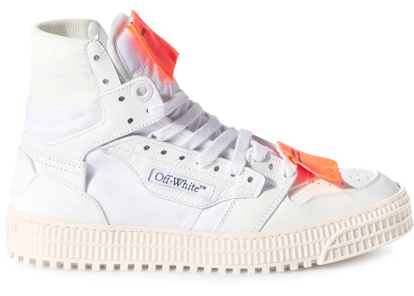 OFF-WHITE Off Court 3.0 Leather White White Orange (Thin Medial Logo) - 1