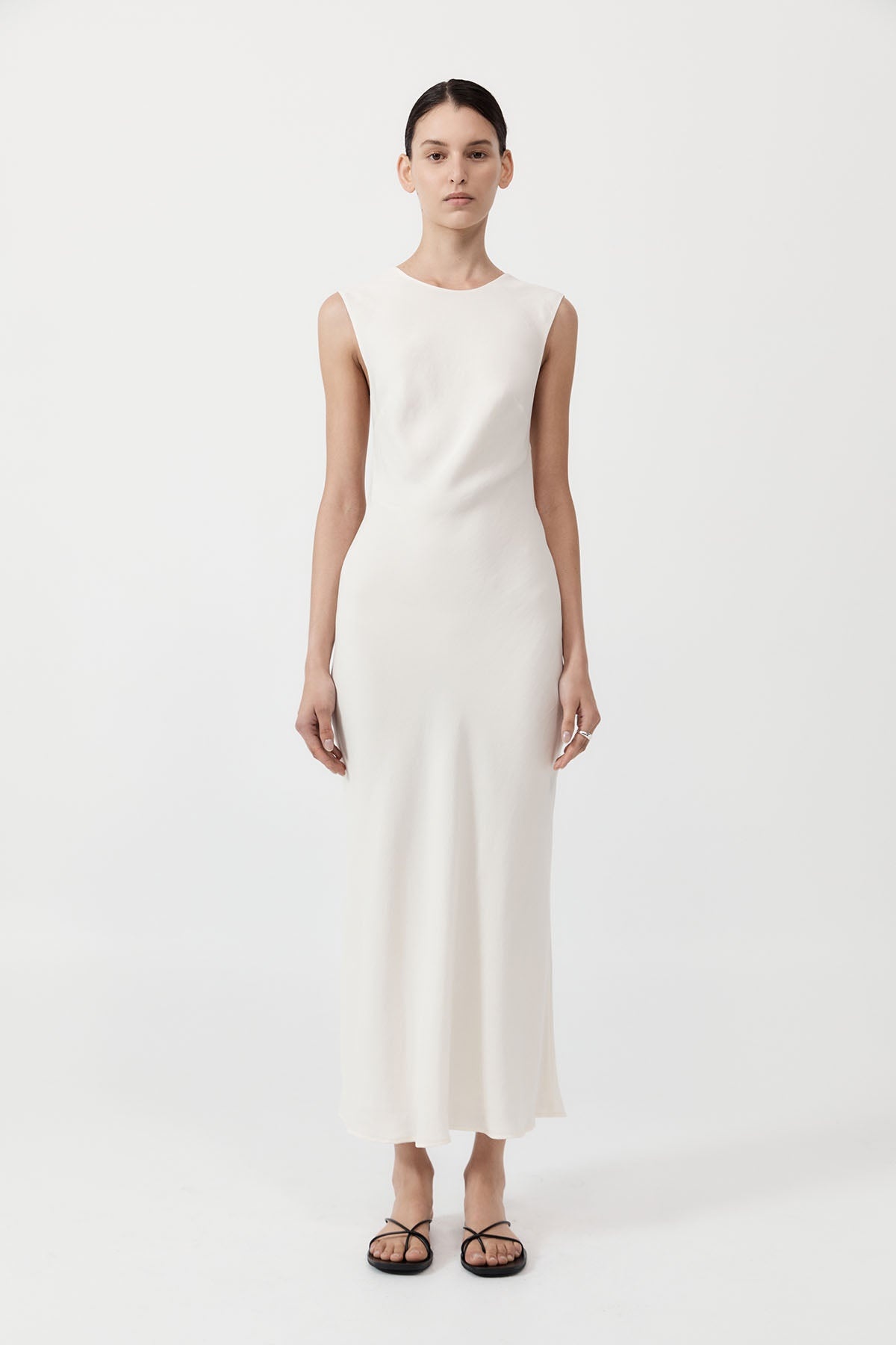 Rouleau Tie Dress - Porcelain - 2