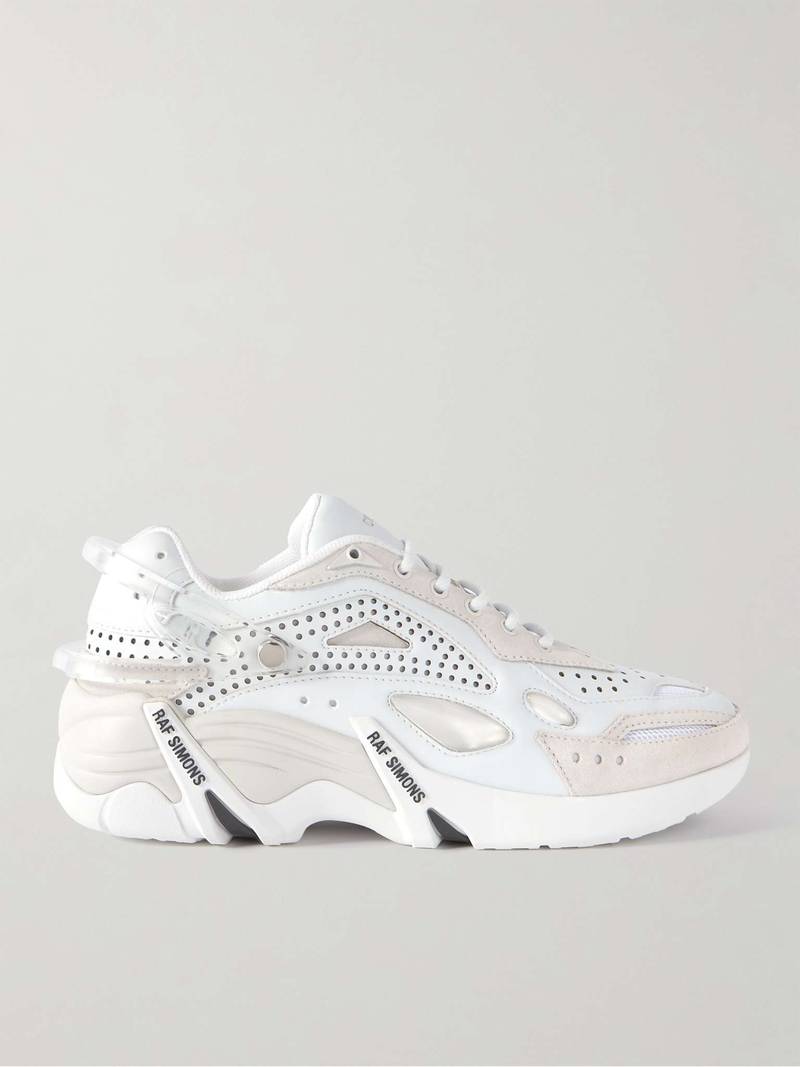 Cylon-21 Suede-Trimmed Rubber Sneakers 1