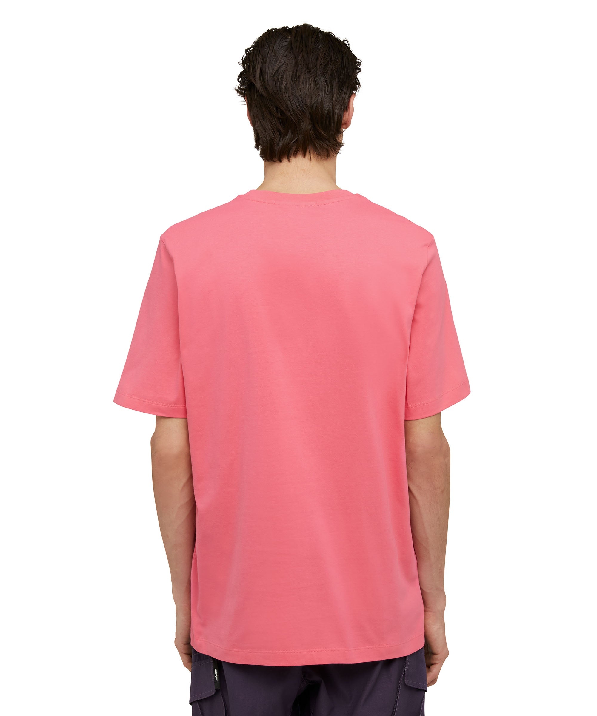 Solid color cotton crewneck t-shirt with MSGM micro logo - 3