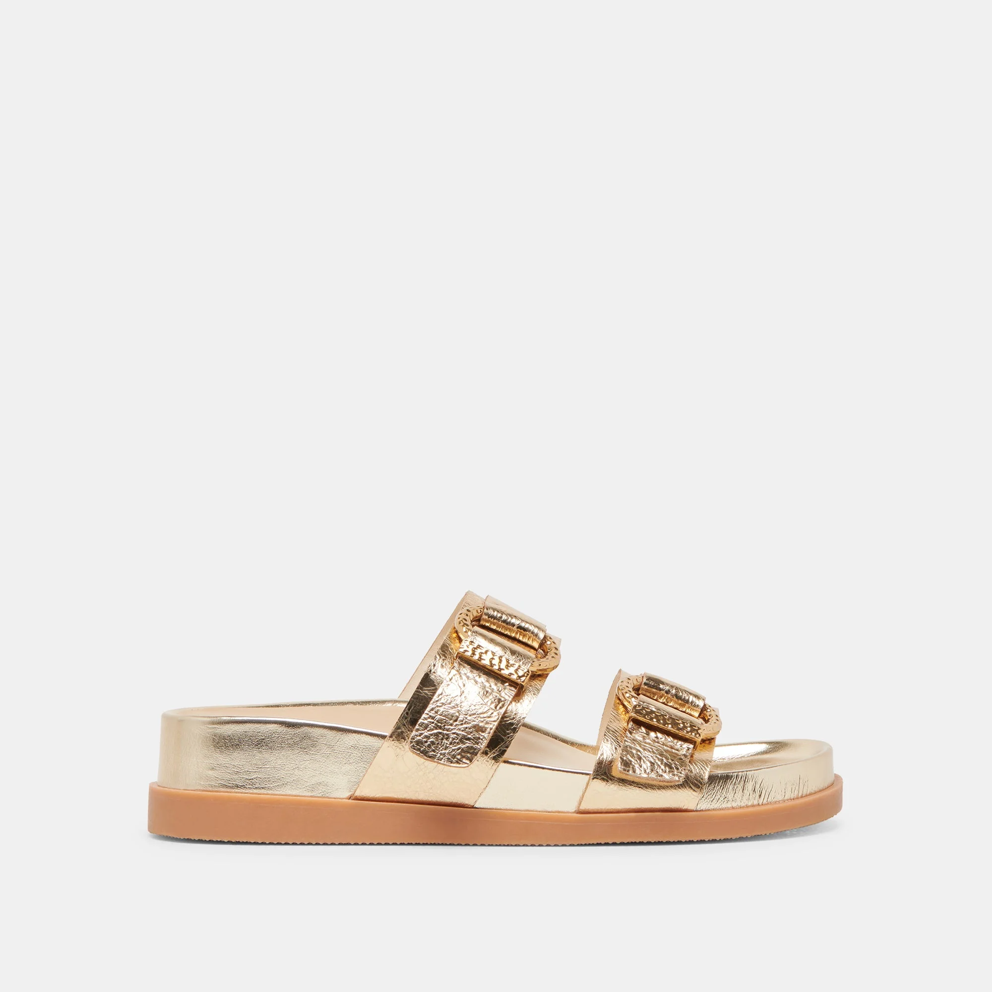SOYA SANDALS GOLD DISTRESSED LEATHER - 1