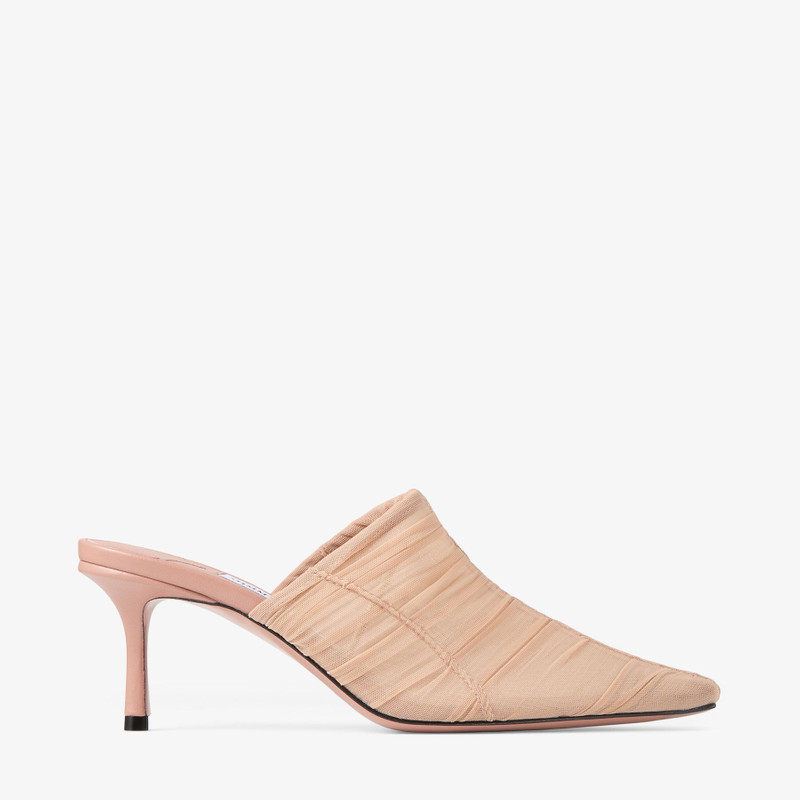 Lotta Mule 65 Clay Pink Tulle Mules - 1