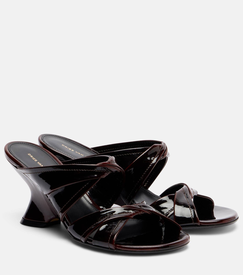 75 patent leather wedge mules 1