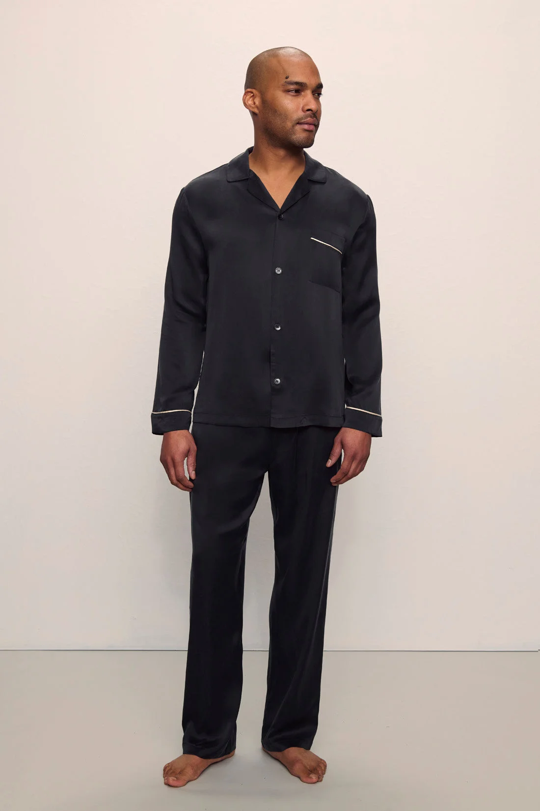 Charles Washable Silk Long PJ Set - 1