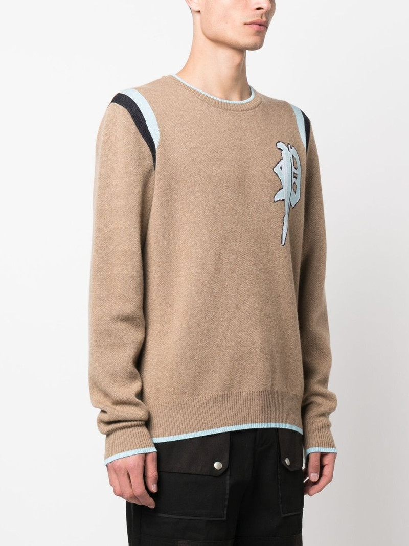 intarsia-knit logo knitted sweatshirt 3