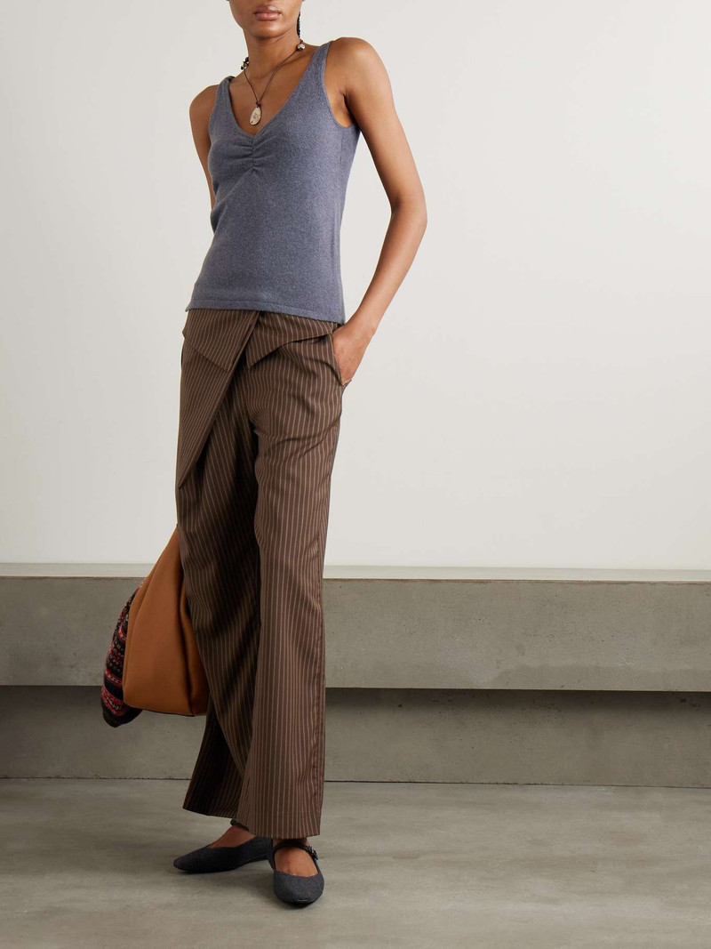 DEIJI STUDIOS Gathered recycled knitted tank Blue outlook