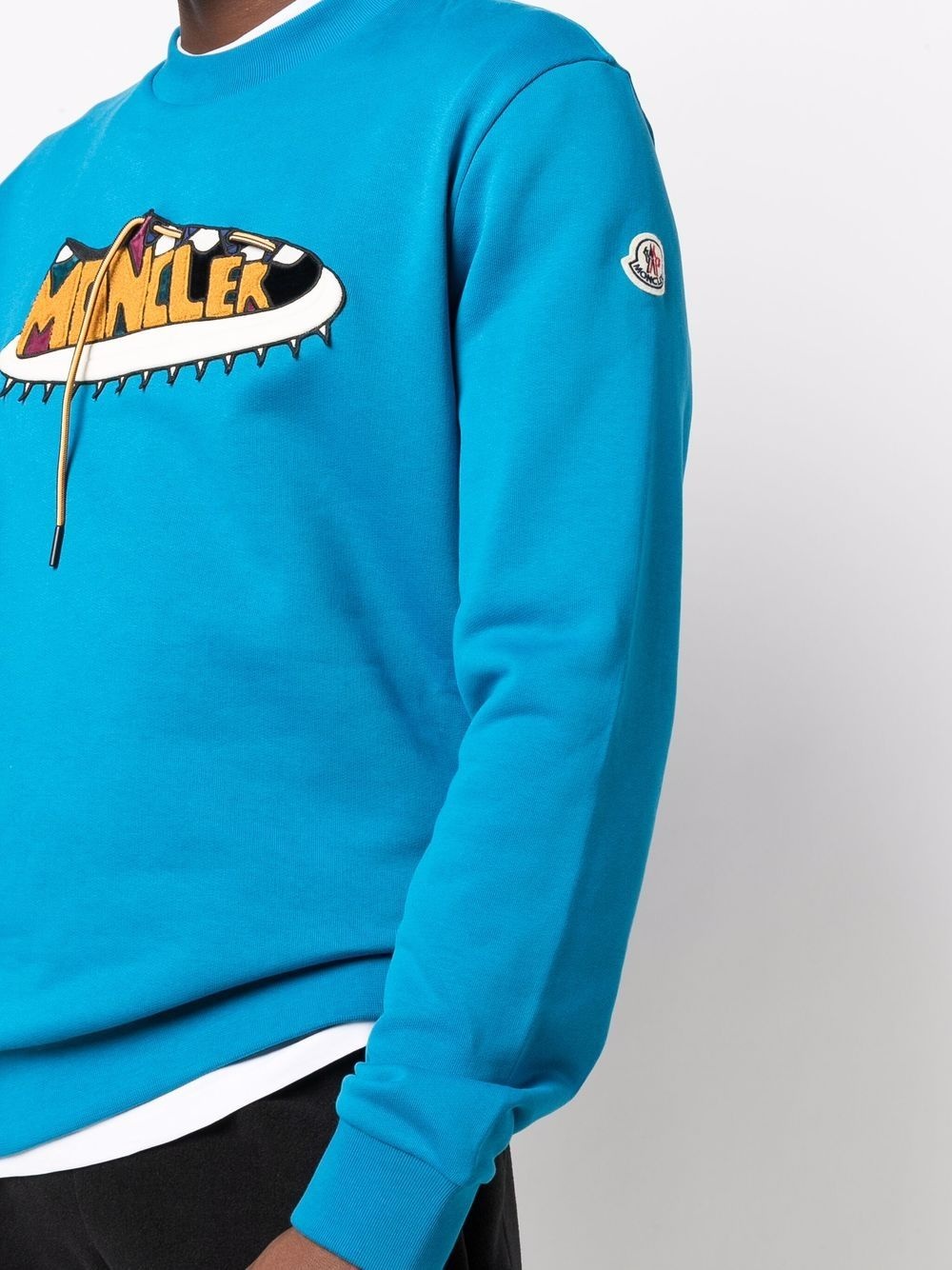 sneaker logo-graphic relaxed sweatshirt - 5