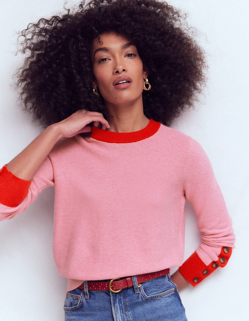 Grace Colour Block Sweater-Pink Lady 6