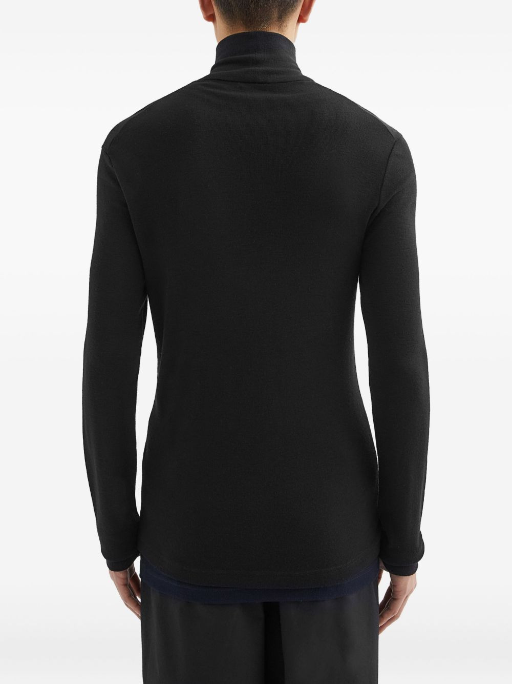 wool layered T-shirt - 4
