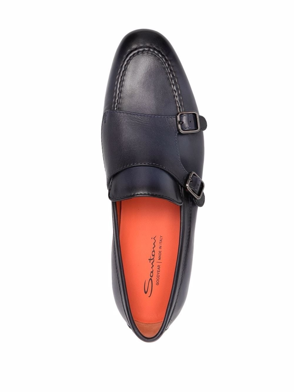 side buckle-fastening monk shoes - 4