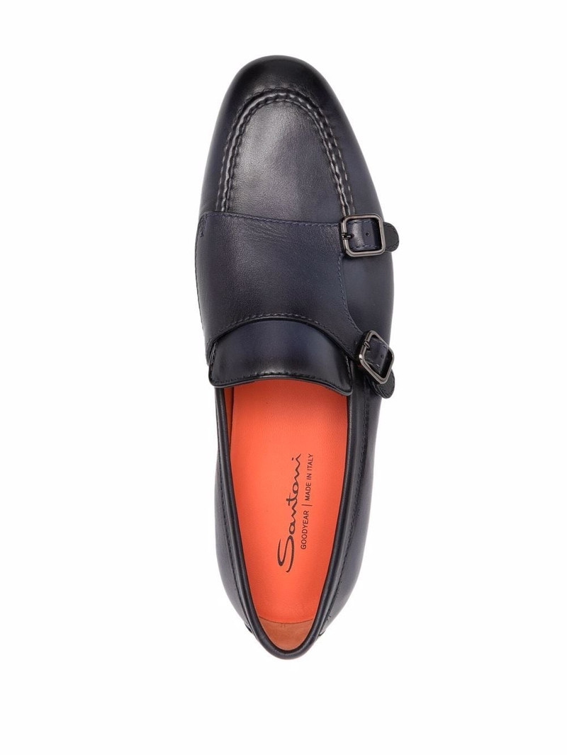 side buckle-fastening monk shoes 4