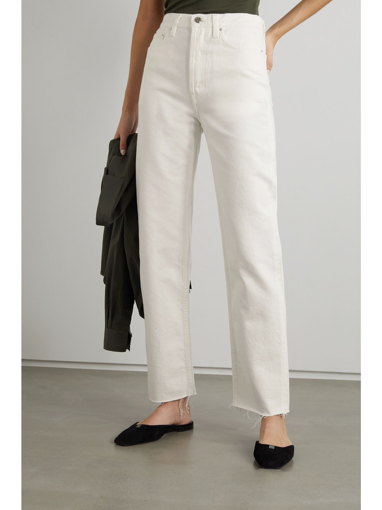 + NET SUSTAIN Classic Cut high-rise straight-leg organic jeans Off-white - 3