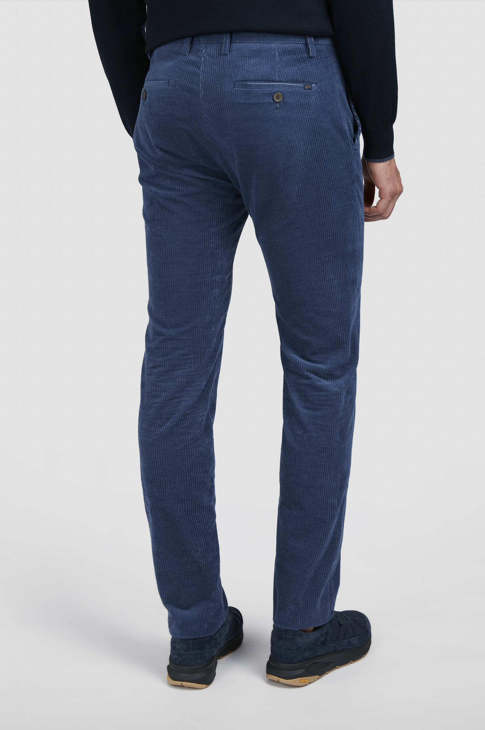COTTON VELVET AND CASHMERE CHINO PANTS - 3