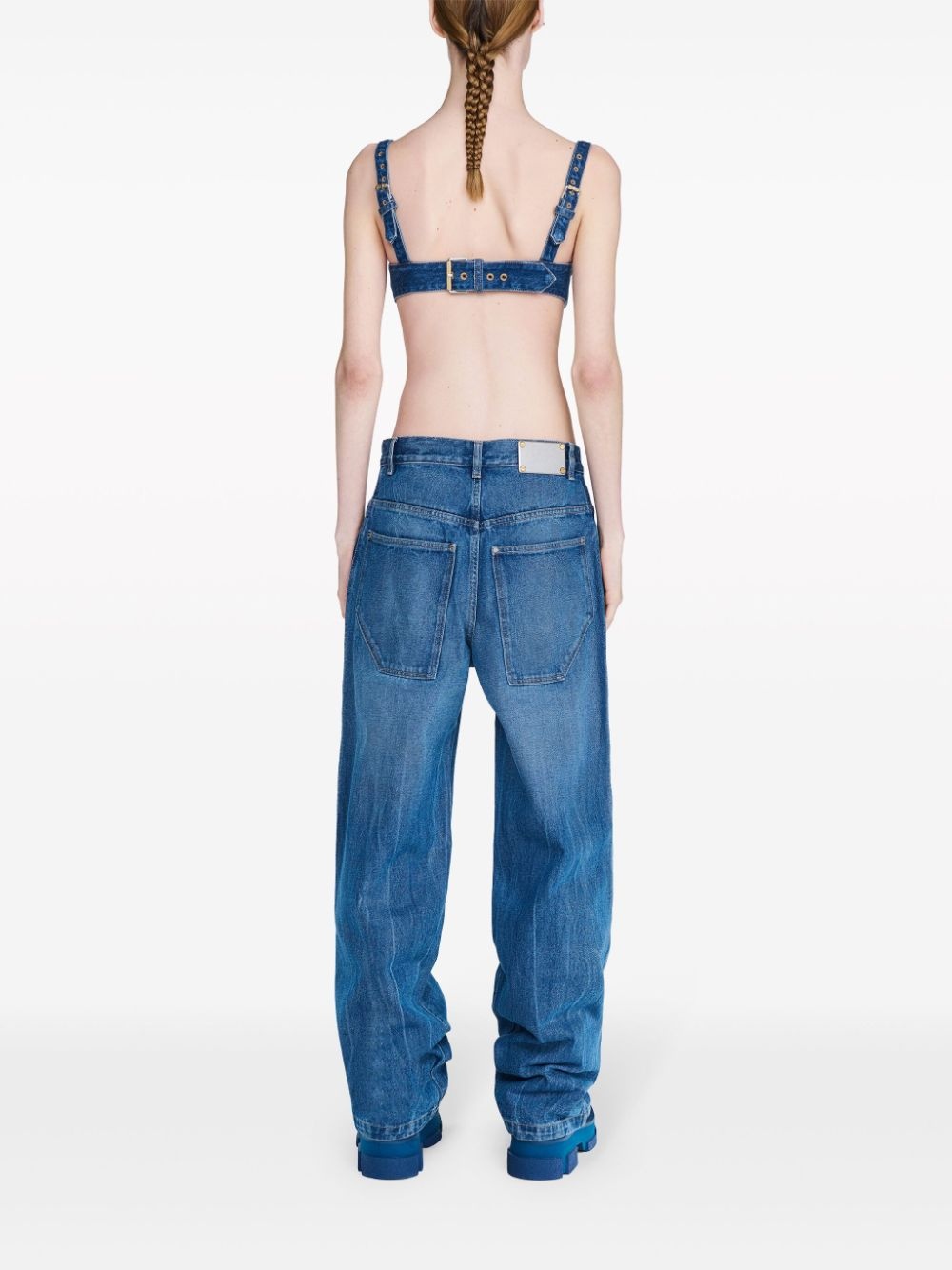 Pocket denim bra top - 3