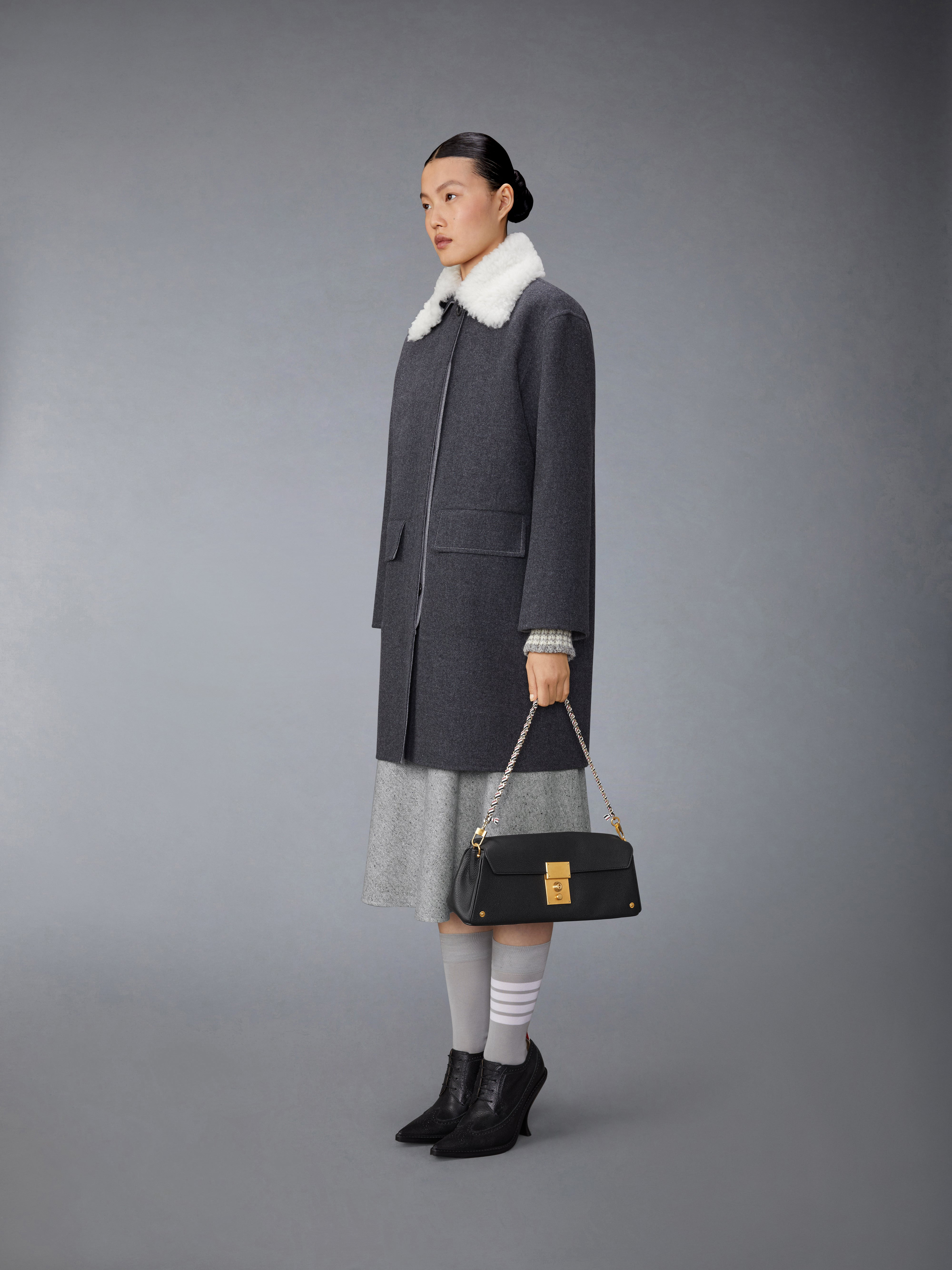 Soft Pebble Grain Mrs. Thom Baguette Clutch - 4