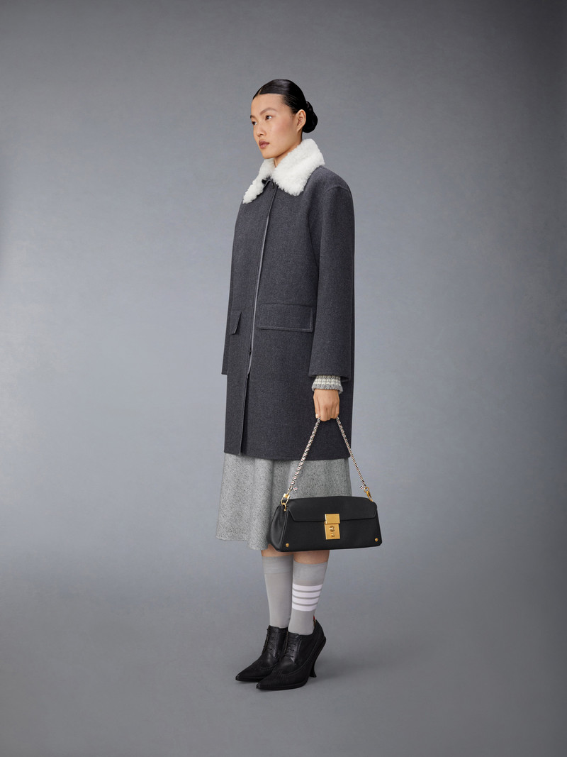 Soft Pebble Grain Mrs. Thom Baguette Clutch 4