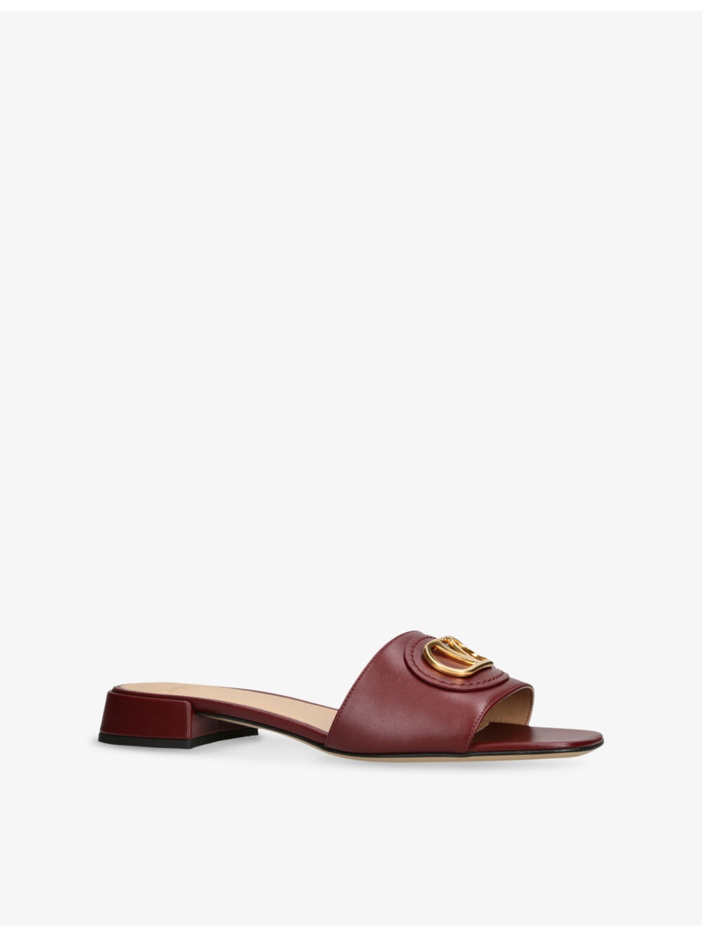 VLogo 20 Leather Slides - 3