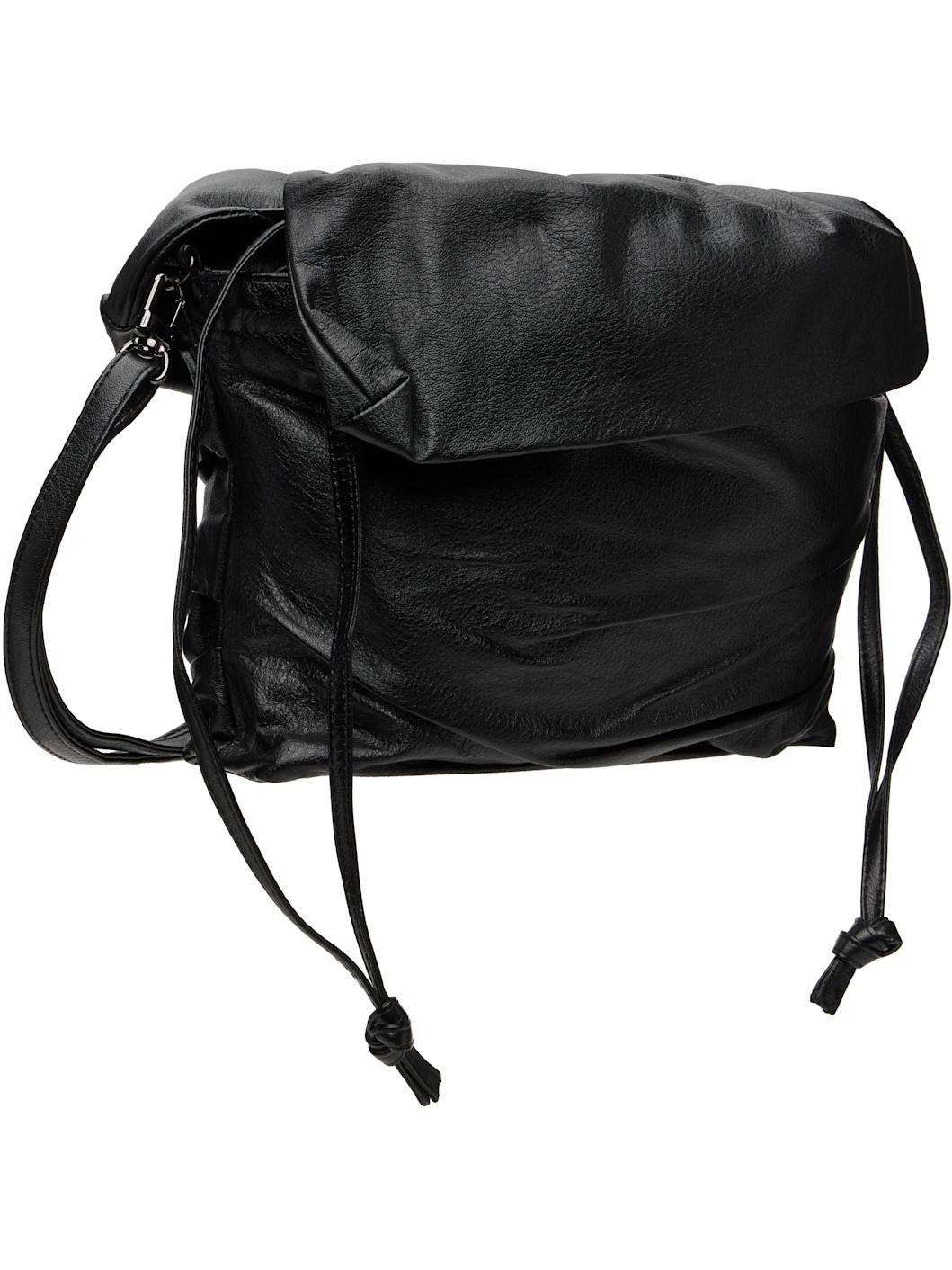 Black Drape Shoulder Bag - 3
