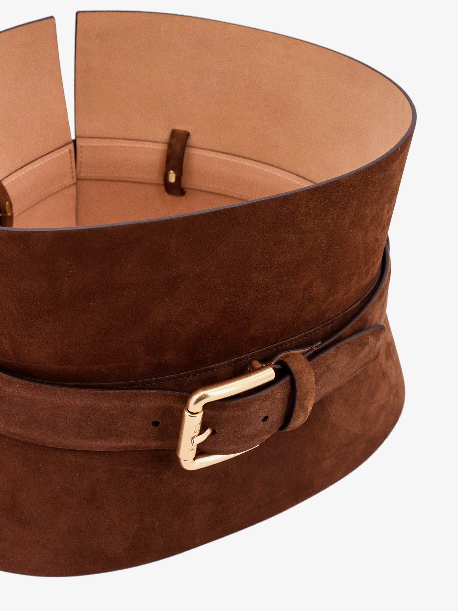 Max Mara Women Brown Nubuck Bustier Belt - 2