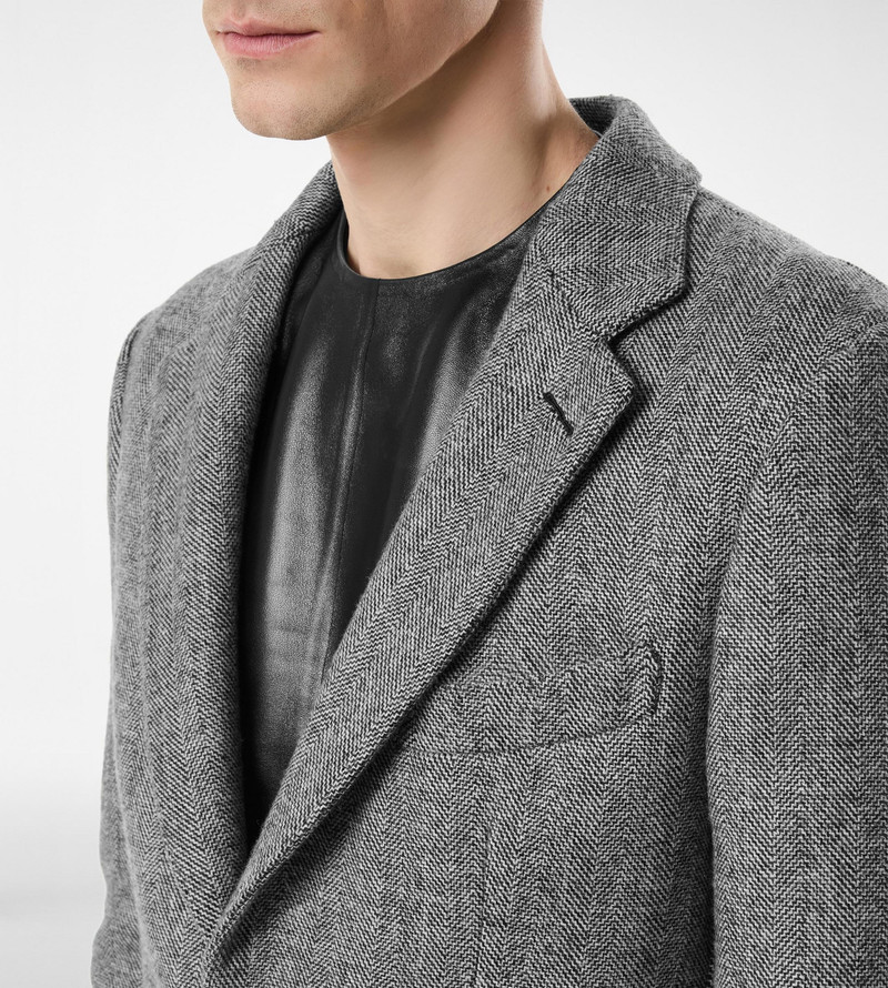 TOM FORD SHARKSKIN HERRINGBONE DOUBLE SPLITTABLE JACKET outlook
