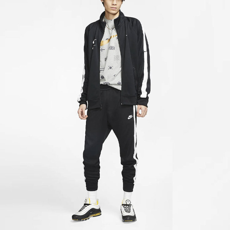 Nike Nike Sportswear Casual Sports Knit Bundle Feet Long Pants Black AR2256-013 outlook