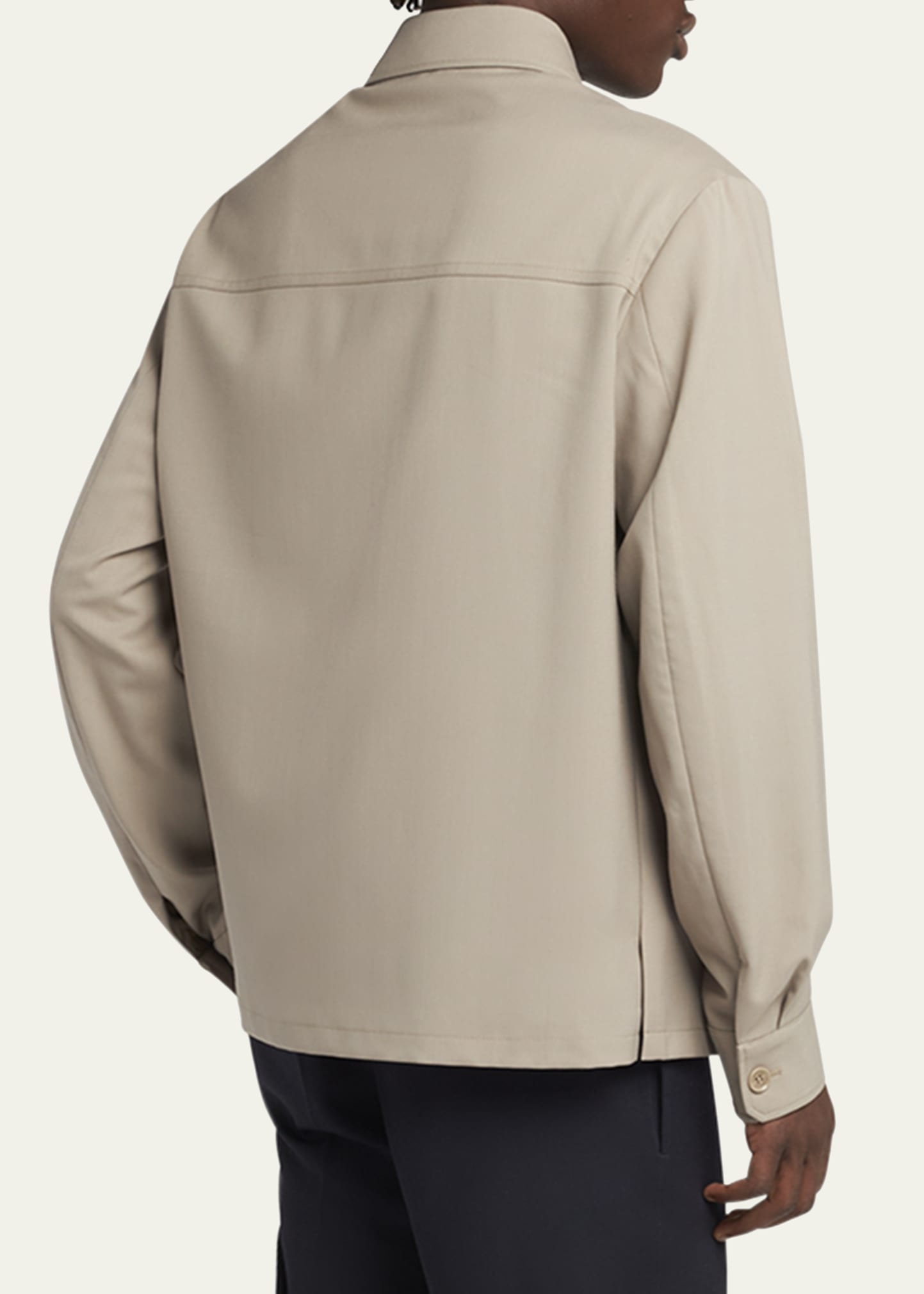Men's Two-Pocket Casual Button-Down Shirt - 3