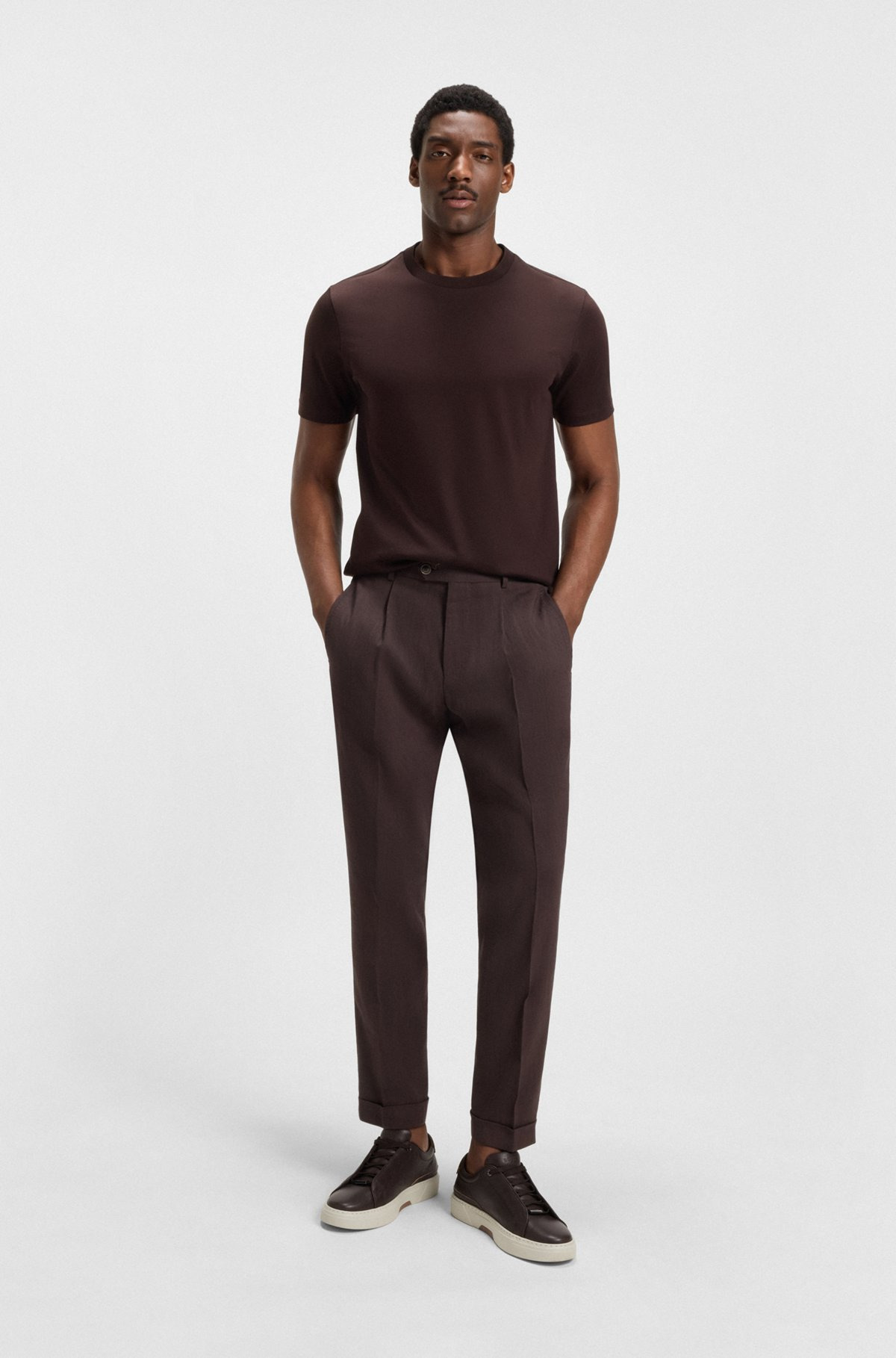 REGULAR-FIT T-SHIRT IN MERCERIZED COTTON - 4