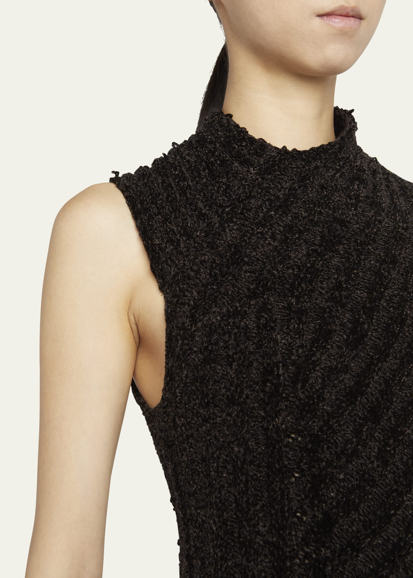 Ribbed Chenille Sleeveless Midi Dress - 5