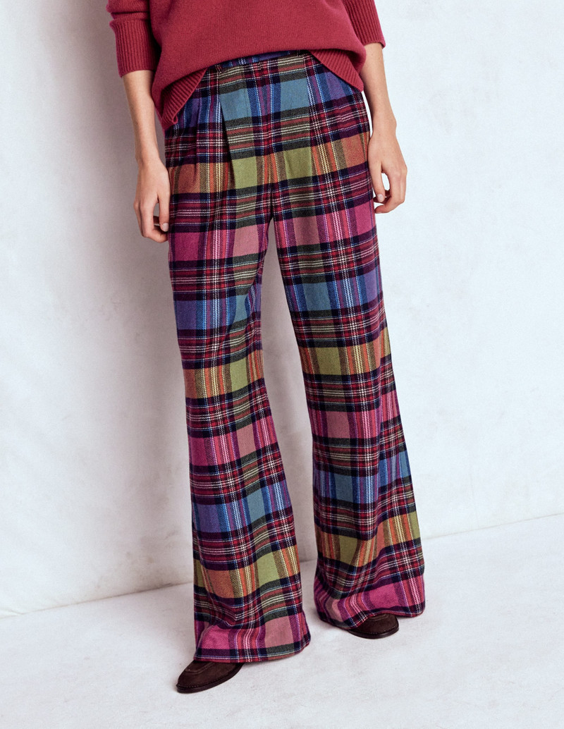 Kensington Tailored Pants-Multi Blanket Check 5