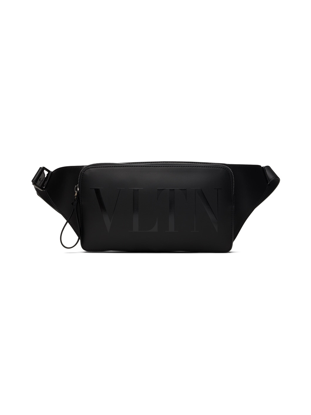 Black VLTN Leather Belt Bag - 1
