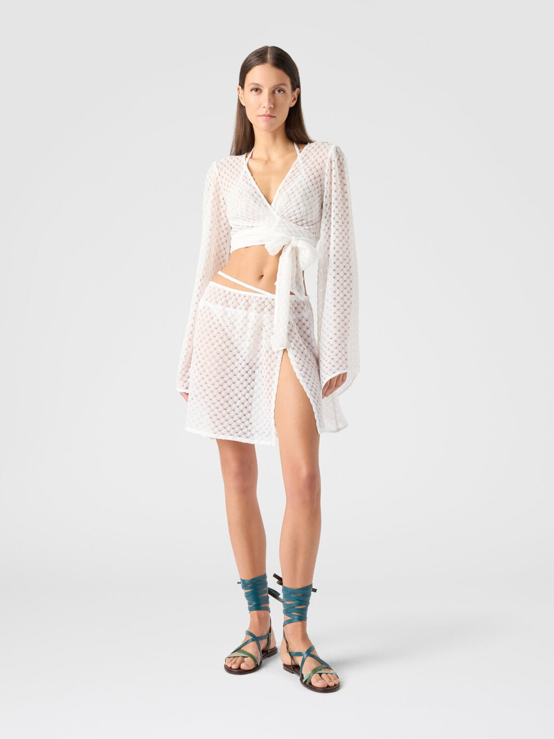 Missoni Wrap top in lamé viscose with raschel workmanship outlook