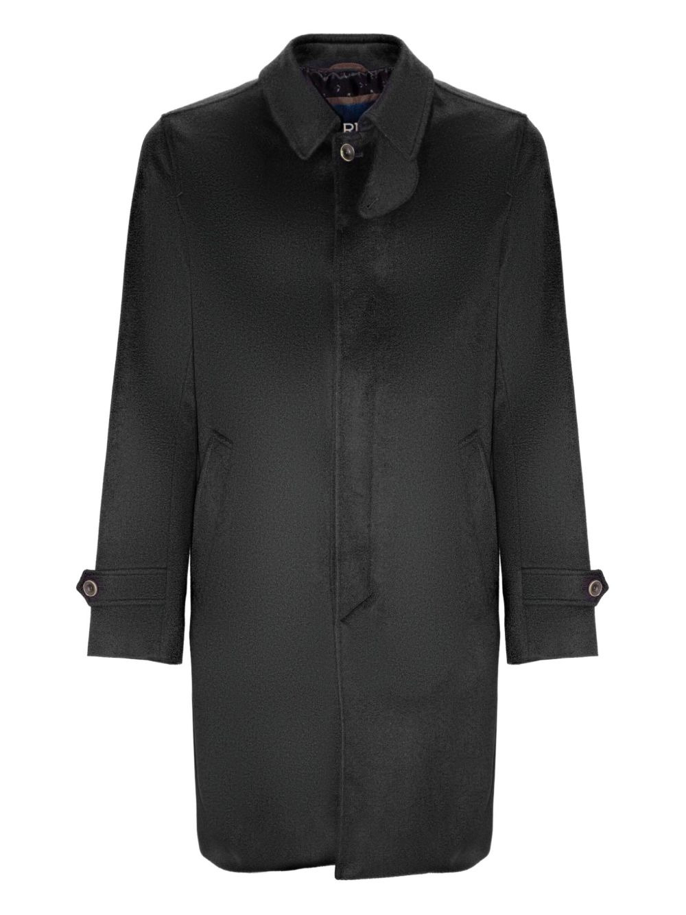 single-breasted wool coat - 1