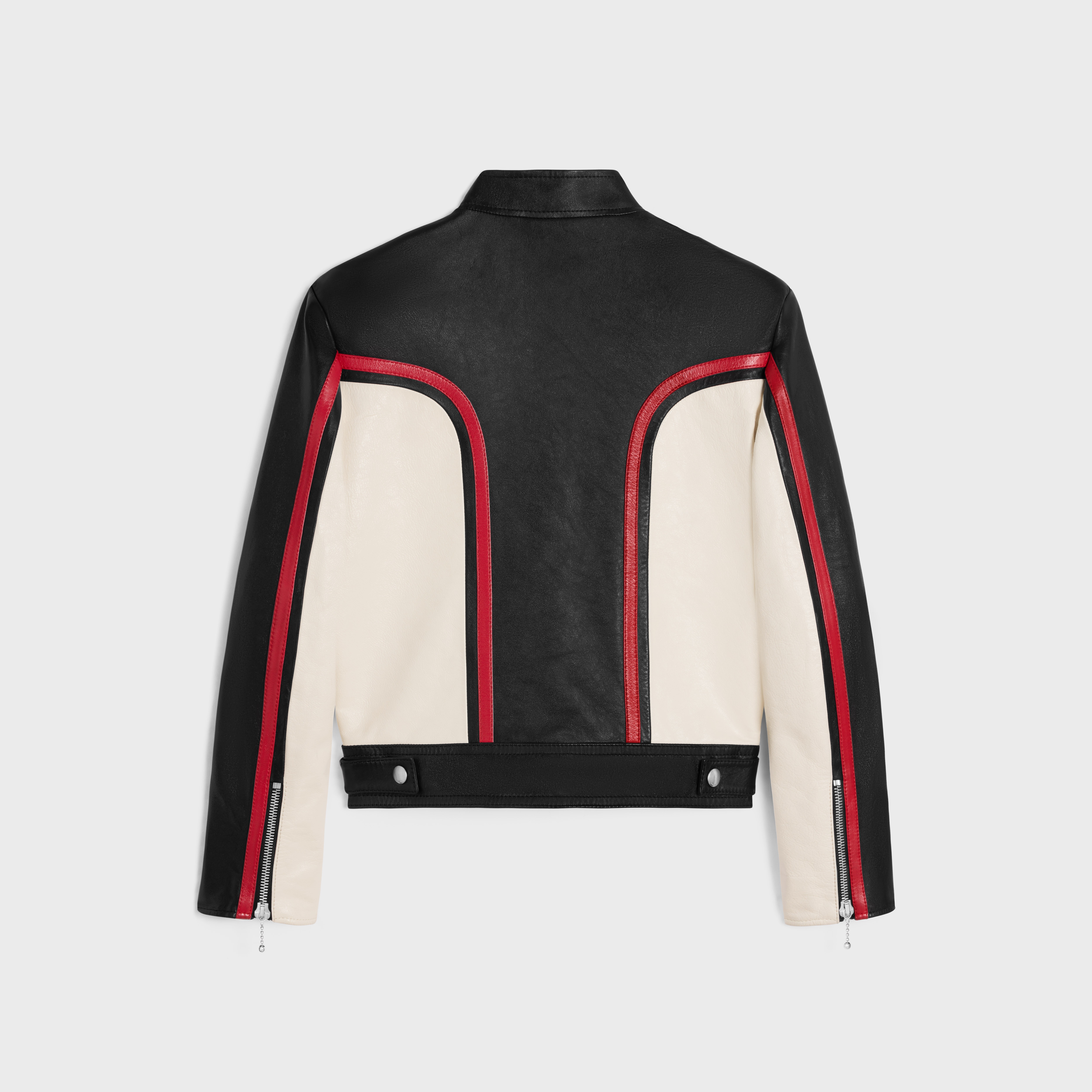 racer blouson jacket in soft lambskin - 2