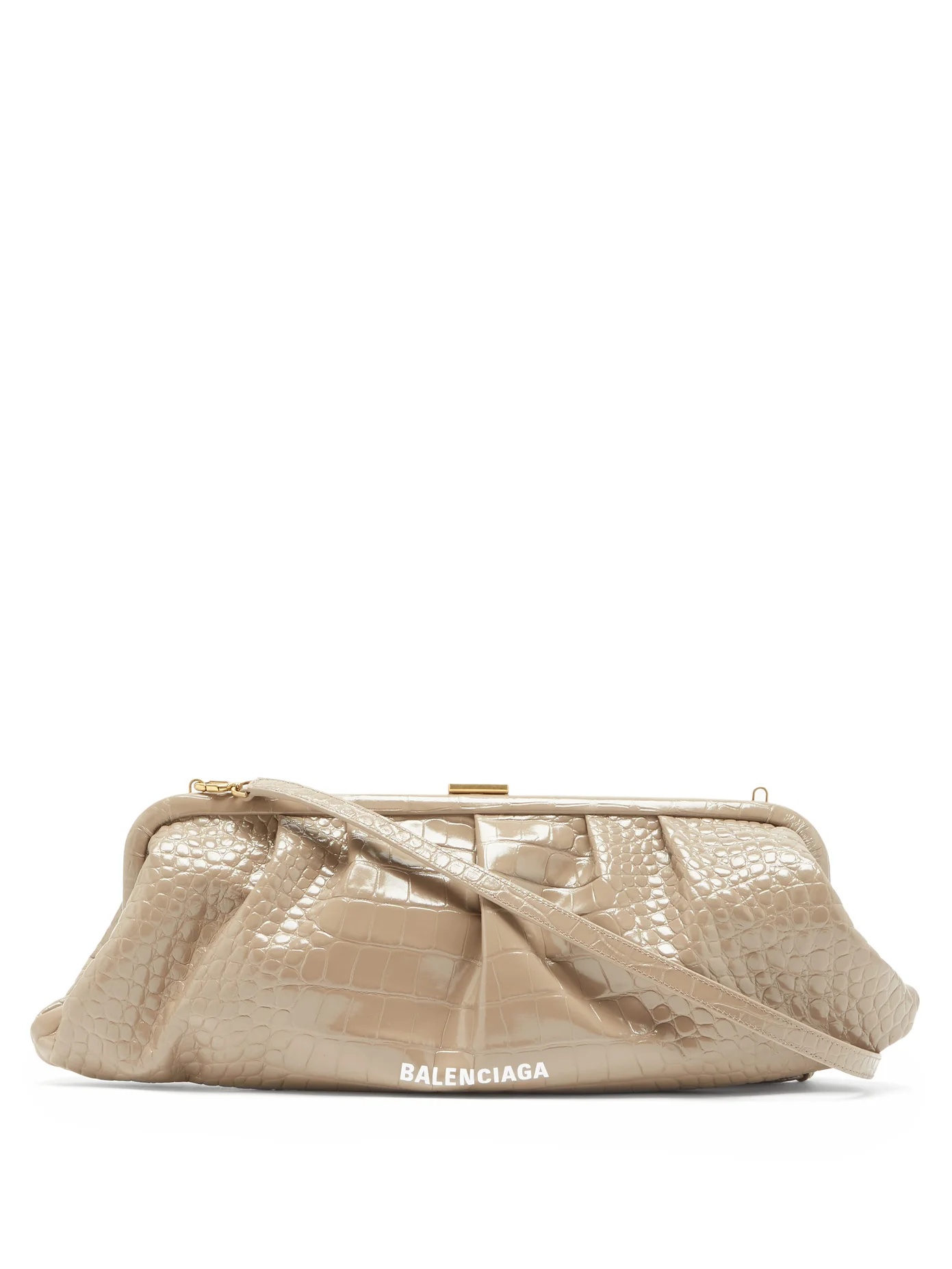 Cloud XL crocodile-effect leather cross-body bag - 1