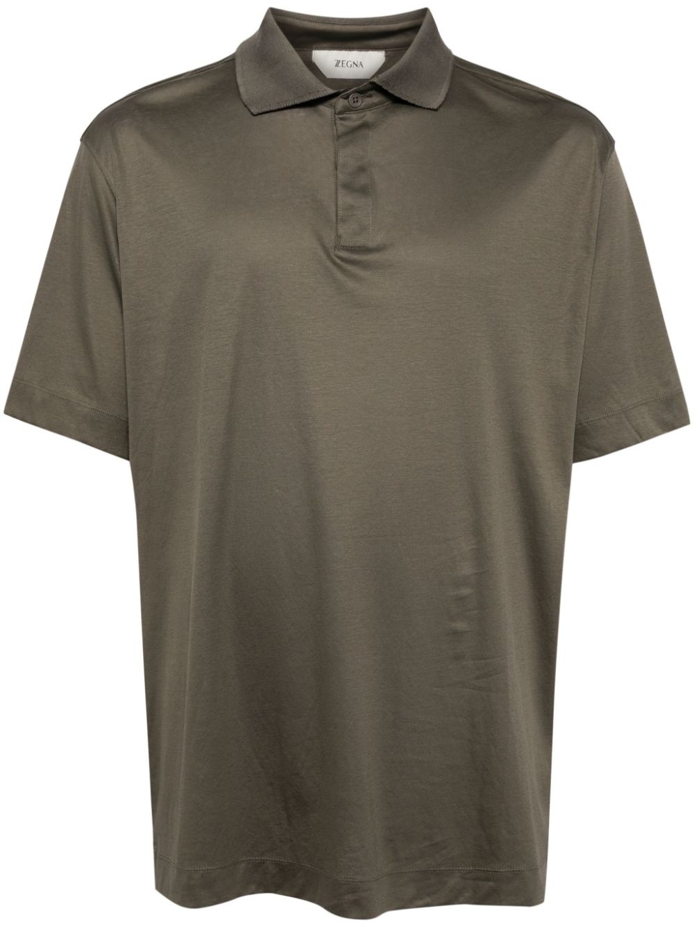 short-sleeved cotton polo shirt - 1