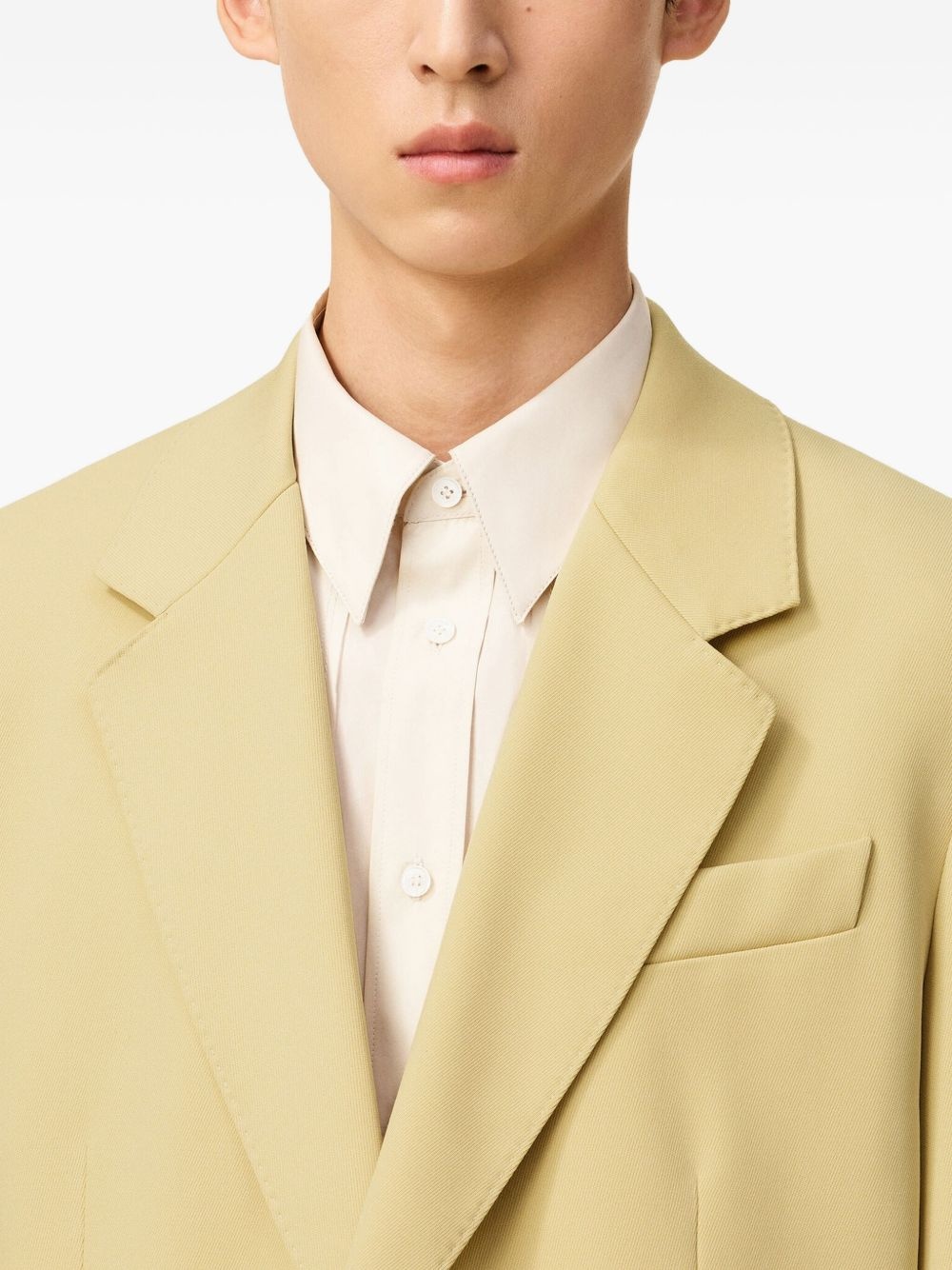 single-breasted wool blazer - 6