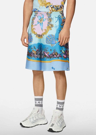 VERSACE Trésor de la Mer Print Silk Shorts outlook