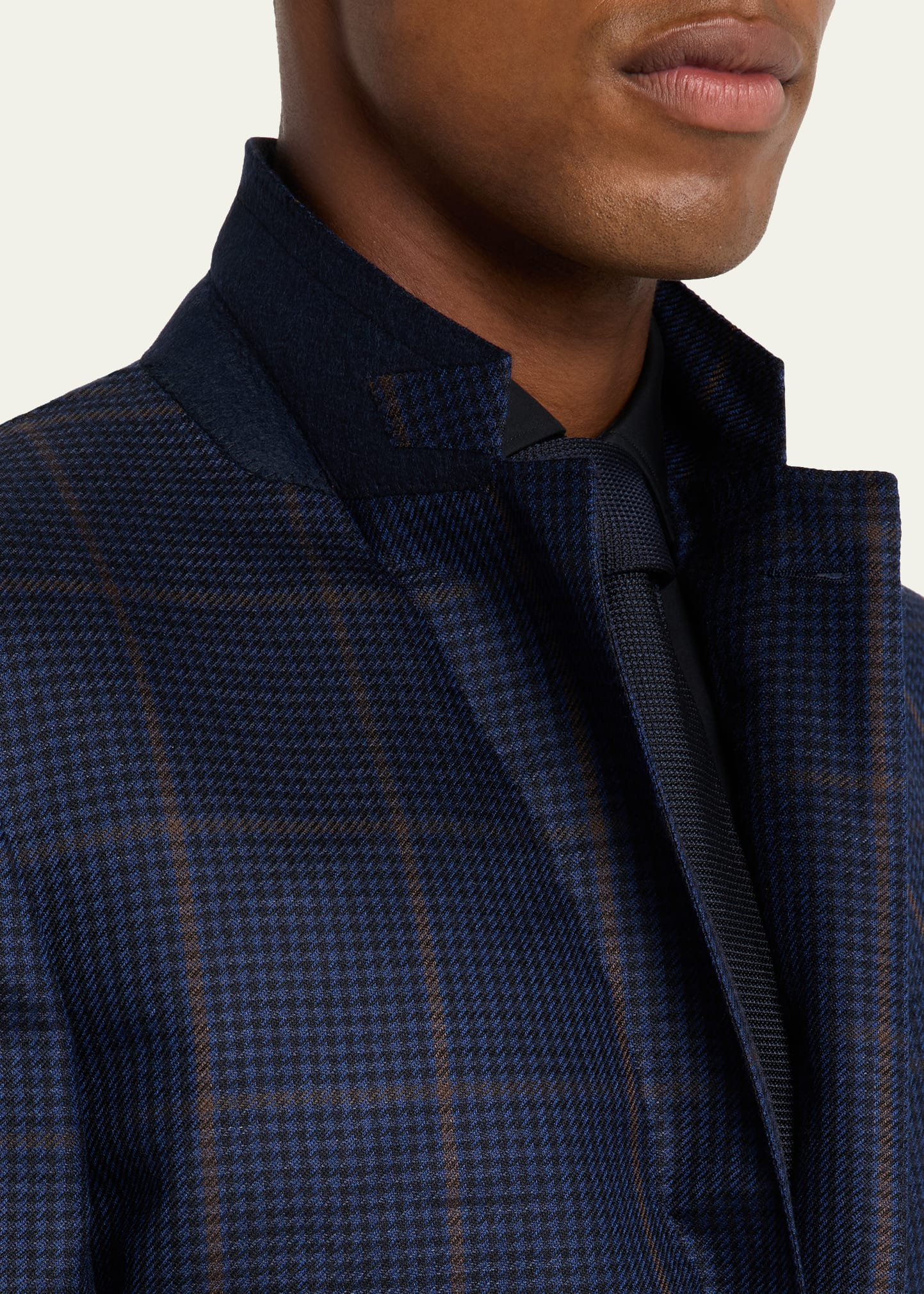 Men's Cashmere and Silk Houndstooth Check Sport Coat - 6