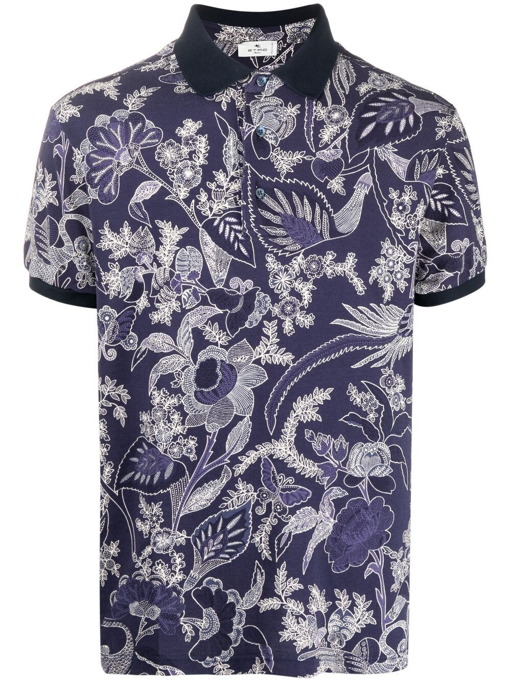 paisley-print polo shirt - 1