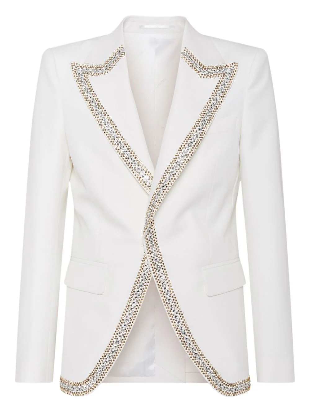 crystal-embellished blazer - 1