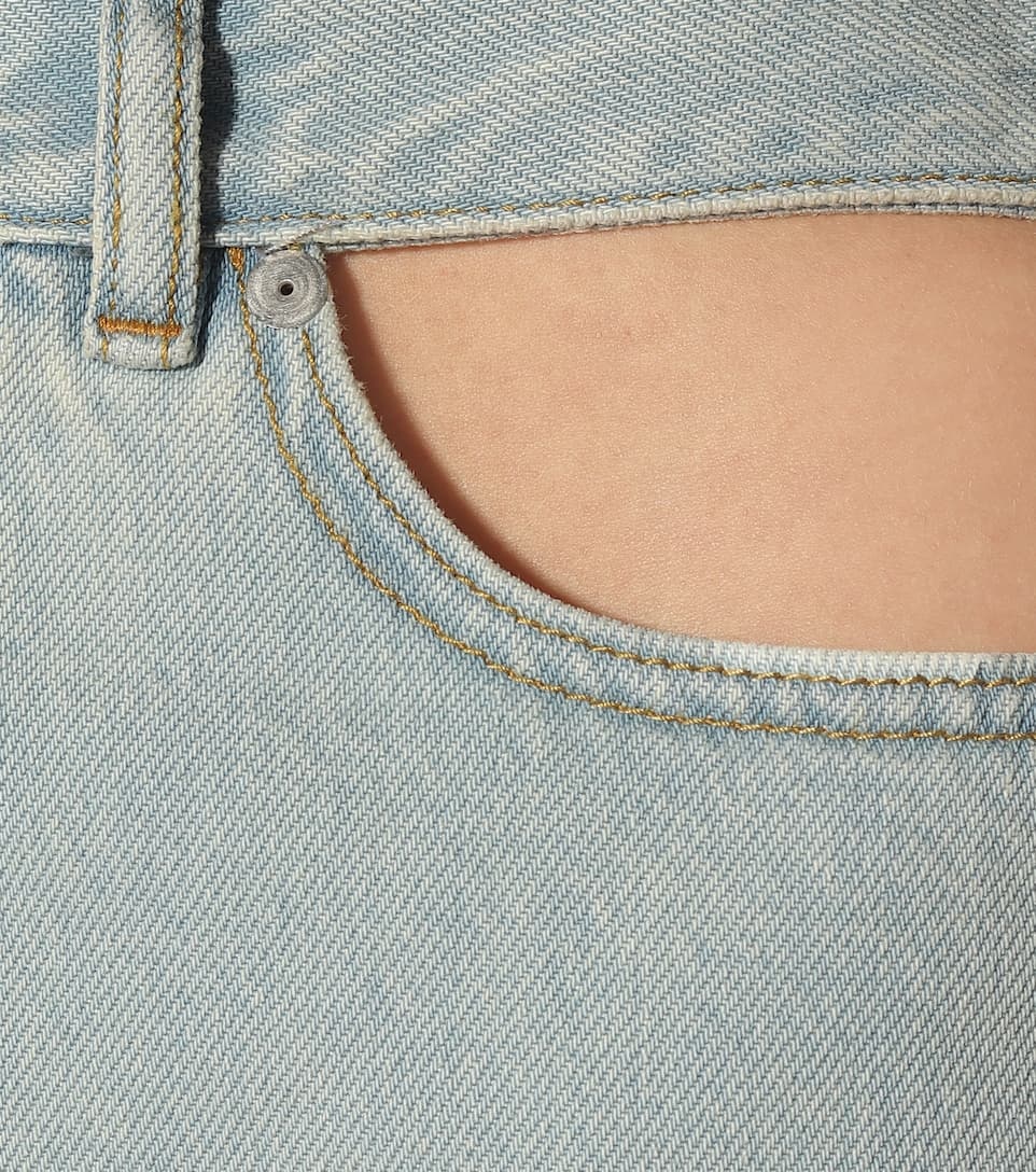 Cutout high-rise wide-leg jeans - 6