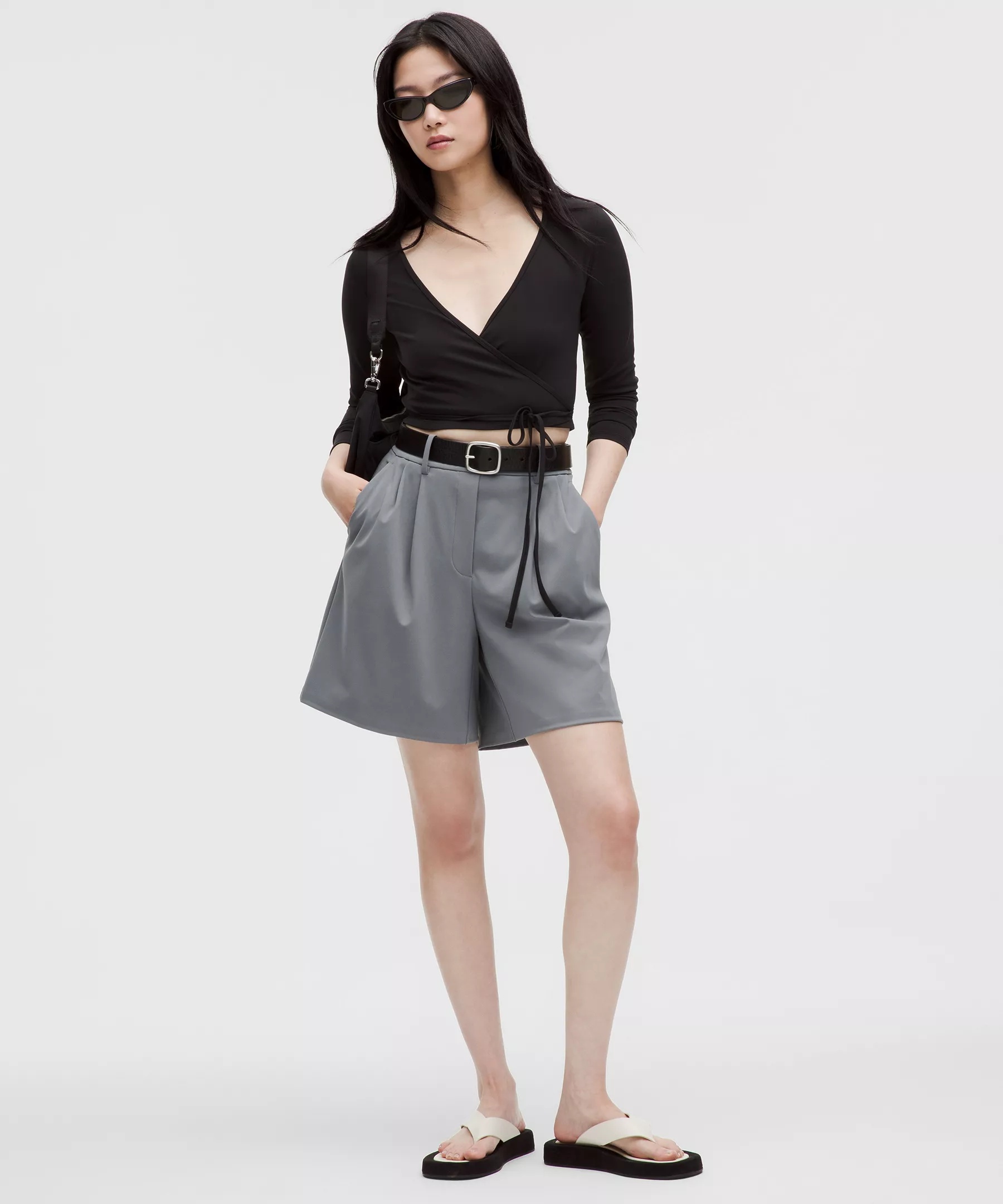 Daydrift Pleated High-Rise Short 7" - 2